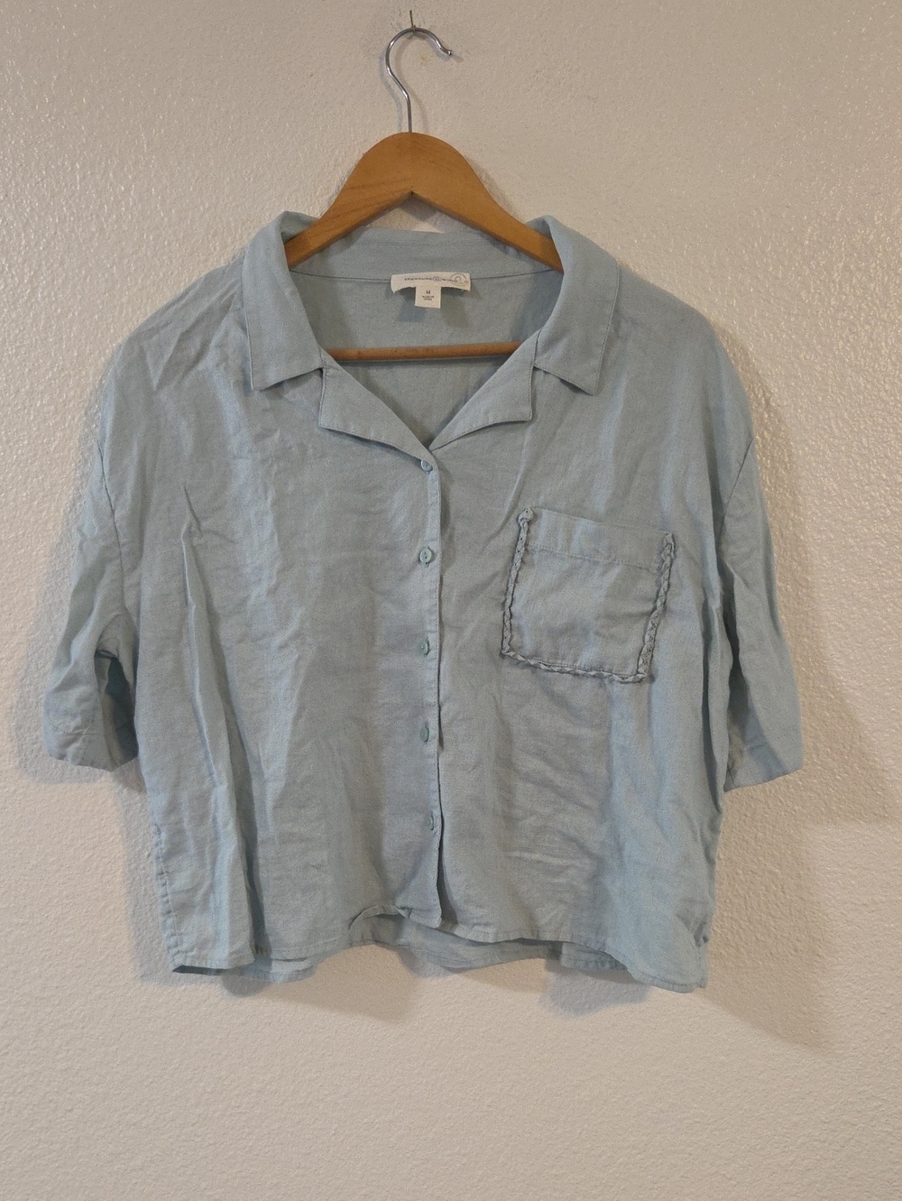 Treasure & Bond Pale Blue  Button Front Shirt